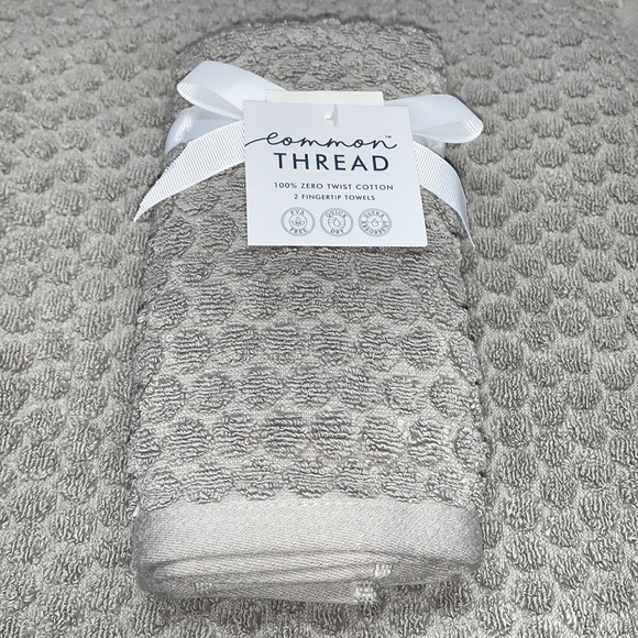 common THREAD 100% Zero Twist Cotton Towel Set 6-Piece Quick Dry Ultra Absorbent - Picture 11 of 12